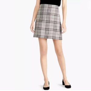 J. Crew Gray Plaid Mini Skirt 2